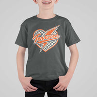 Vintage Tennessee T Shirt For Kid Checkered Heart Love TN Orange US State