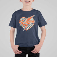 Vintage Tennessee T Shirt For Kid Checkered Heart Love TN Orange US State