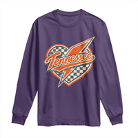 Vintage Tennessee Long Sleeve Shirt Checkered Heart Love TN Orange US State