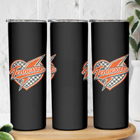 Vintage Tennessee Skinny Tumbler Checkered Heart Love TN Orange US State