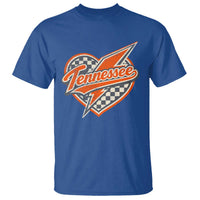 Vintage Tennessee T Shirt Checkered Heart Love TN Orange US State