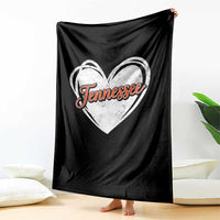 Vintage Tennessee Throw Blanket Heart Graphic TN Orange US State