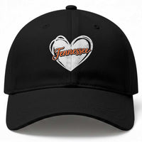 Vintage Tennessee Baseball Cap Heart Graphic TN Orange US State