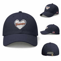 Vintage Tennessee Baseball Cap Heart Graphic TN Orange US State