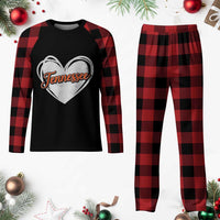 Vintage Tennessee Plaid Pajama Set Heart Graphic TN Orange US State