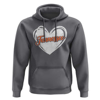 Vintage Tennessee Hoodie Heart Graphic TN Orange US State