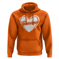 Vintage Tennessee Hoodie Heart Graphic TN Orange US State
