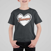 Vintage Tennessee T Shirt For Kid Heart Graphic TN Orange US State