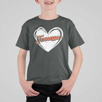Vintage Tennessee T Shirt For Kid Heart Graphic TN Orange US State