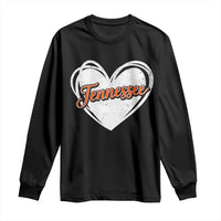 Vintage Tennessee Long Sleeve Shirt Heart Graphic TN Orange US State
