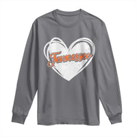 Vintage Tennessee Long Sleeve Shirt Heart Graphic TN Orange US State