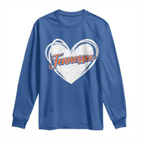Vintage Tennessee Long Sleeve Shirt Heart Graphic TN Orange US State