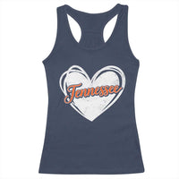 Vintage Tennessee Racerback Tank Top Heart Graphic TN Orange US State