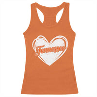 Vintage Tennessee Racerback Tank Top Heart Graphic TN Orange US State