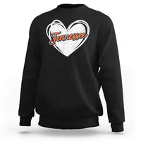 Vintage Tennessee Sweatshirt Heart Graphic TN Orange US State