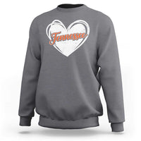 Vintage Tennessee Sweatshirt Heart Graphic TN Orange US State
