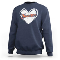 Vintage Tennessee Sweatshirt Heart Graphic TN Orange US State