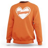 Vintage Tennessee Sweatshirt Heart Graphic TN Orange US State