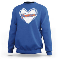Vintage Tennessee Sweatshirt Heart Graphic TN Orange US State
