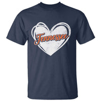 Vintage Tennessee T Shirt Heart Graphic TN Orange US State