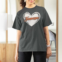 Vintage Tennessee T Shirt For Women Heart Graphic TN Orange US State