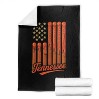 Vintage Tennessee Throw Blanket Orange Dripping Flag Vintage State Pride Sports Fan Patriotic