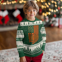 Vintage Tennessee Ugly Christmas Sweater Orange Dripping Flag Vintage State Pride Sports Fan Patriotic