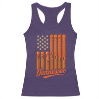 Vintage Tennessee Racerback Tank Top Orange Dripping Flag Vintage State Pride Sports Fan Patriotic