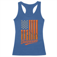 Vintage Tennessee Racerback Tank Top Orange Dripping Flag Vintage State Pride Sports Fan Patriotic