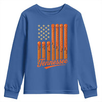 Vintage Tennessee Youth Sweatshirt Orange Dripping Flag Vintage State Pride Sports Fan Patriotic