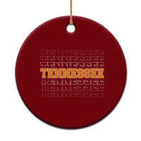 Vintage Tennessee Ceramic Ornament Throwback Design Classic TN Orange US State