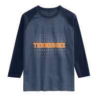 Vintage Tennessee Raglan Shirt Throwback Design Classic TN Orange US State