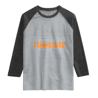 Vintage Tennessee Raglan Shirt Throwback Design Classic TN Orange US State