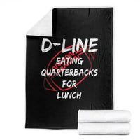 Football Linemen Throw Blanket D Line Eating Quarterbacks Defensive - Wonder Print Shop