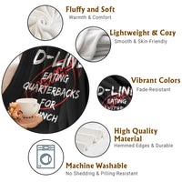 Football Linemen Throw Blanket D Line Eating Quarterbacks Defensive - Wonder Print Shop