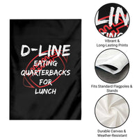 Football Linemen Garden Flag D Line Eating Quarterbacks Defensive - Wonder Print Shop