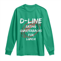 Football Linemen Long Sleeve Shirt D Line Eating Quarterbacks Defensive - Wonder Print Shop