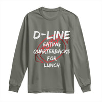Football Linemen Long Sleeve Shirt D Line Eating Quarterbacks Defensive - Wonder Print Shop