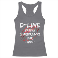 Football Linemen Racerback Tank Top D Line Eating Quarterbacks Defensive - Wonder Print Shop