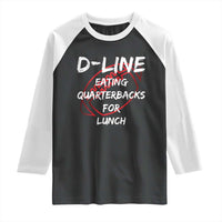 Football Linemen Raglan Shirt D Line Eating Quarterbacks Defensive - Wonder Print Shop