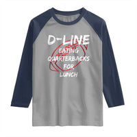 Football Linemen Raglan Shirt D Line Eating Quarterbacks Defensive - Wonder Print Shop