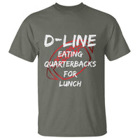 Football Linemen T Shirt D Line Eating Quarterbacks Defensive - Wonder Print Shop