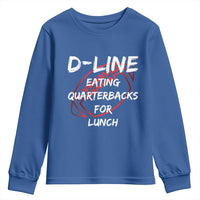 Football Linemen Youth Sweatshirt D Line Eating Quarterbacks Defensive - Wonder Print Shop