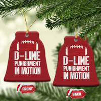 Football Defensive Lineman Christmas Ornament D Line Punishment In Motion American Flag - Wonder Print Shop