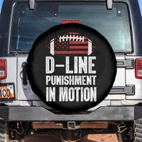 Football Defensive Lineman Spare Tire Cover D Line Punishment In Motion American Flag - Wonder Print Shop