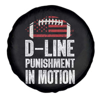 Football Defensive Lineman Spare Tire Cover D Line Punishment In Motion American Flag - Wonder Print Shop