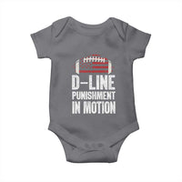 Football Defensive Lineman Baby Onesie D Line Punishment In Motion American Flag - Wonder Print Shop