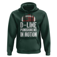 Football Defensive Lineman Hoodie D Line Punishment In Motion American Flag - Wonder Print Shop