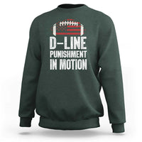 Football Defensive Lineman Sweatshirt D Line Punishment In Motion American Flag - Wonder Print Shop