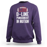Football Defensive Lineman Sweatshirt D Line Punishment In Motion American Flag - Wonder Print Shop